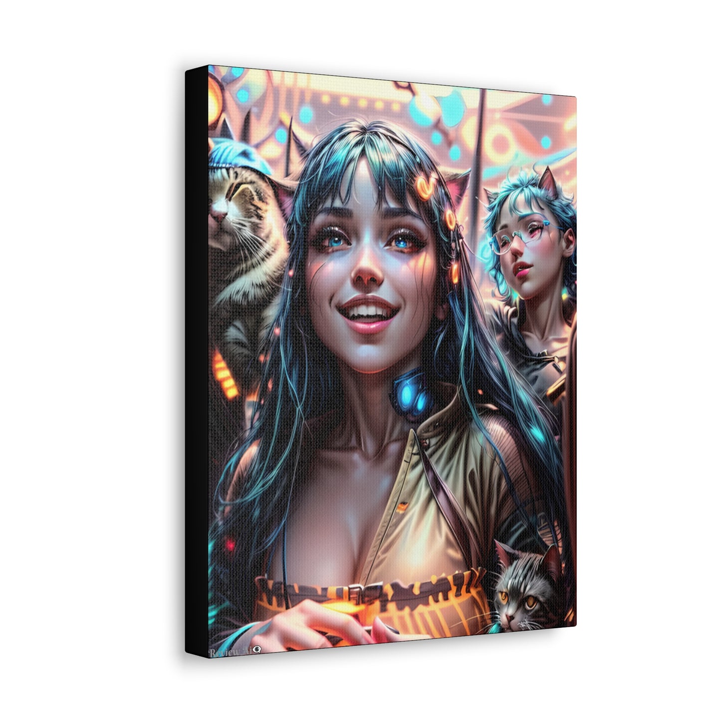 Cat Dance 🐱🪩 - Canvas Gallery Wraps: Elevate Your Space with Artistic Excellence!