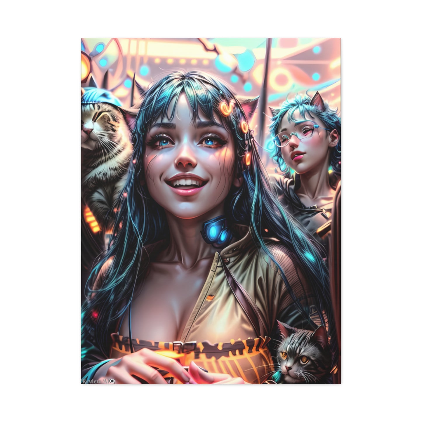 Cat Dance 🐱🪩 - Canvas Gallery Wraps: Elevate Your Space with Artistic Excellence!