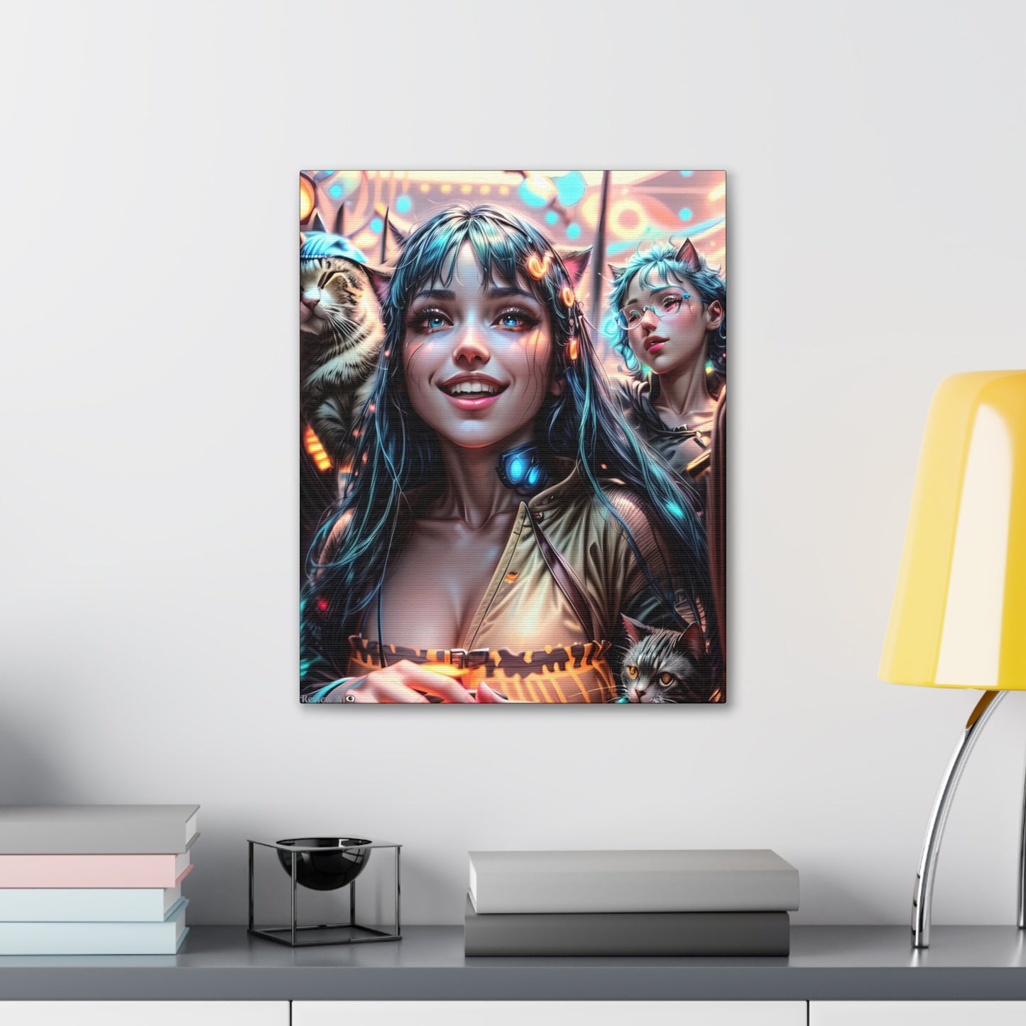 Cat Dance 🐱🪩 - Canvas Gallery Wraps: Elevate Your Space with Artistic Excellence!