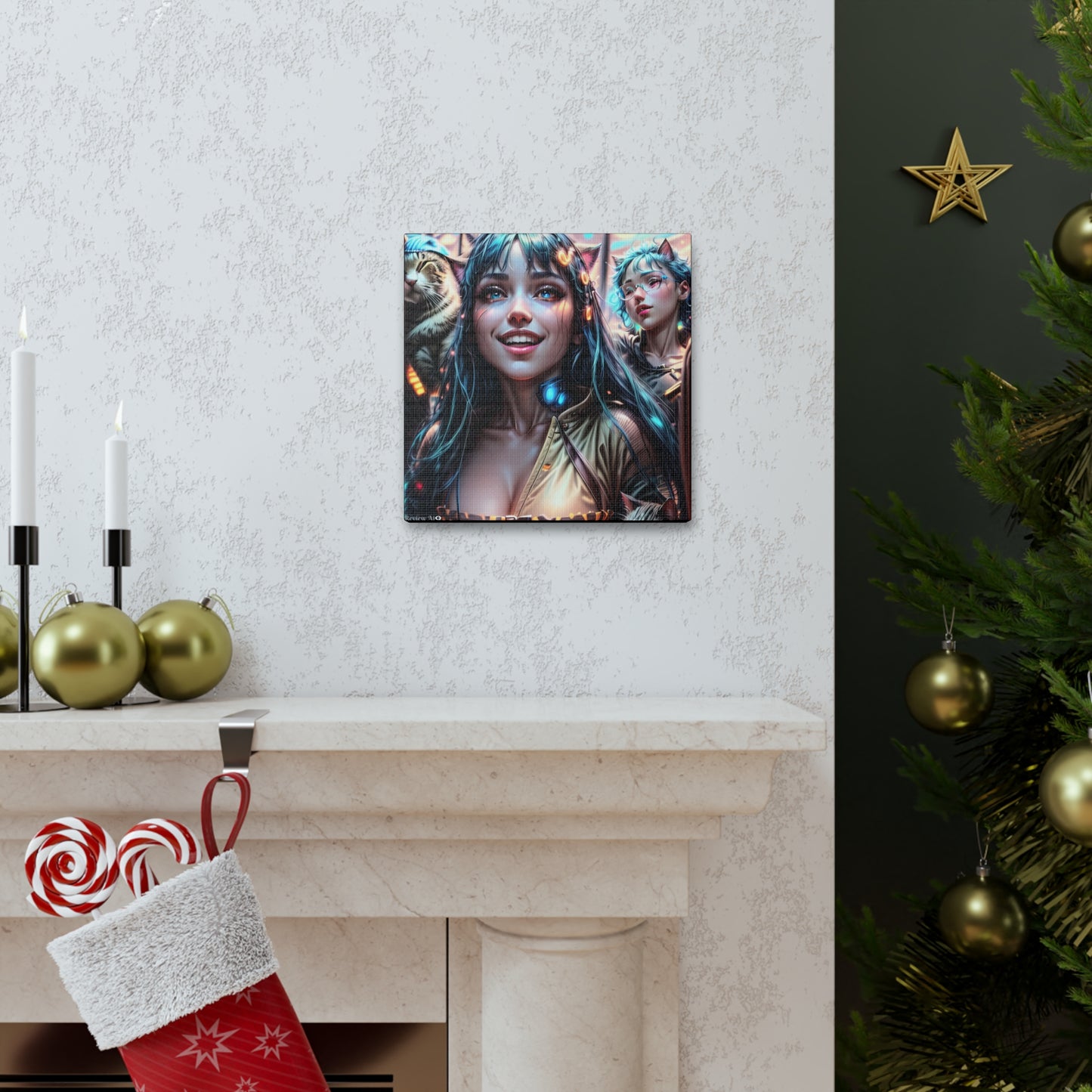 Cat Dance 🐱🪩 - Canvas Gallery Wraps: Elevate Your Space with Artistic Excellence!